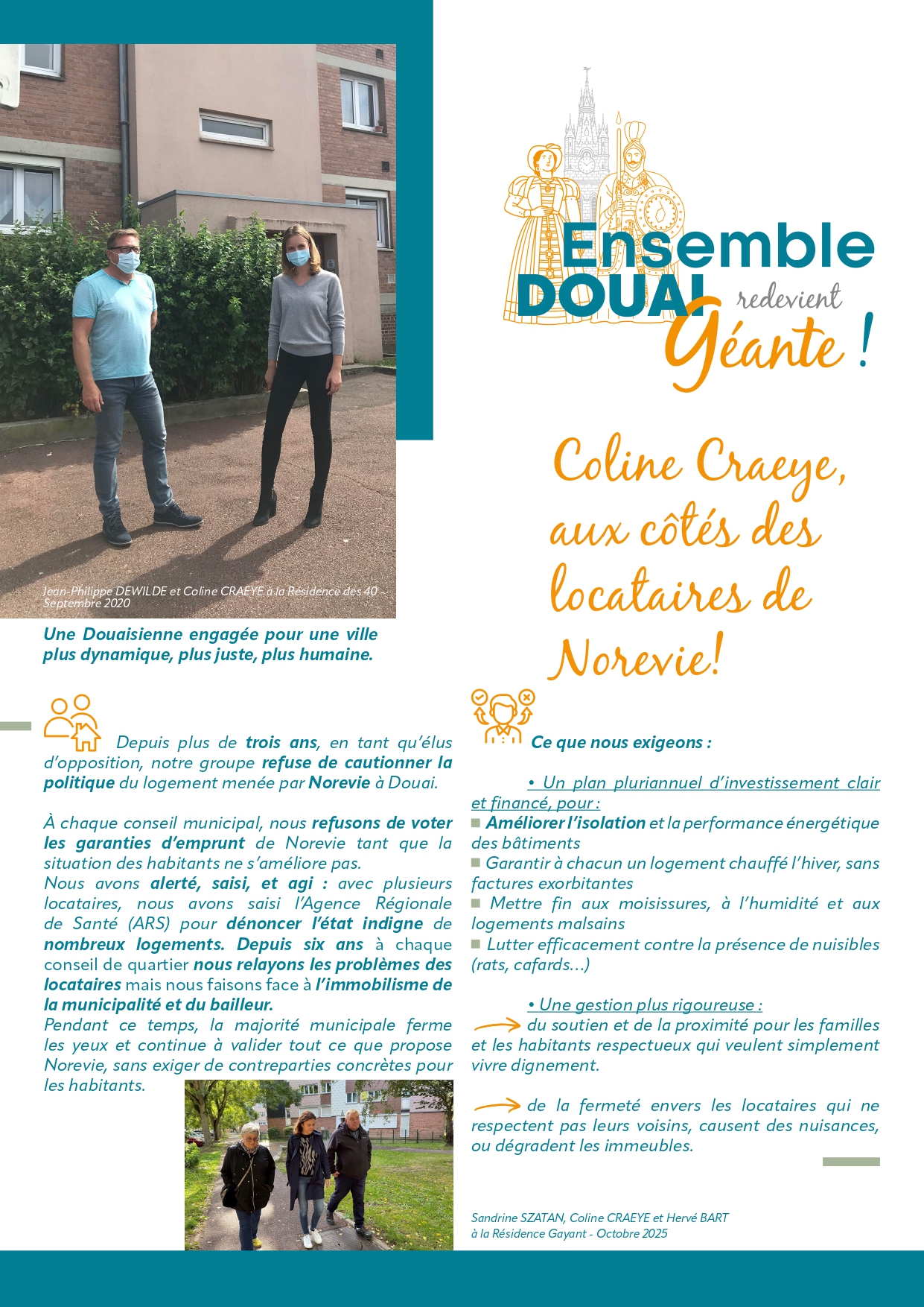 tract Norevie programme coline craeye et son équipe